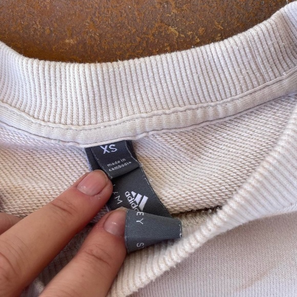 Adidas by Stella McCartney beige crewneck sweatshirt sz xs - Picture 5 of 6